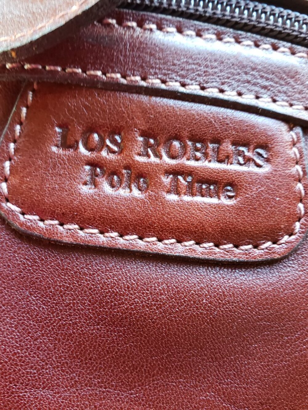 BNWT LOS ROBLES Polo Time leather crossbody (OS) cognac brown - Picture 6 of 6